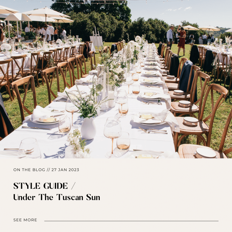 Style Guide: Under The Tuscan Sun