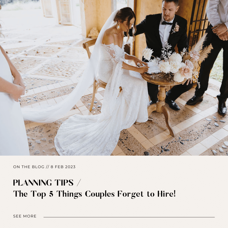 Top 5 Things Couples Forget to Hire for Their Wedding!
