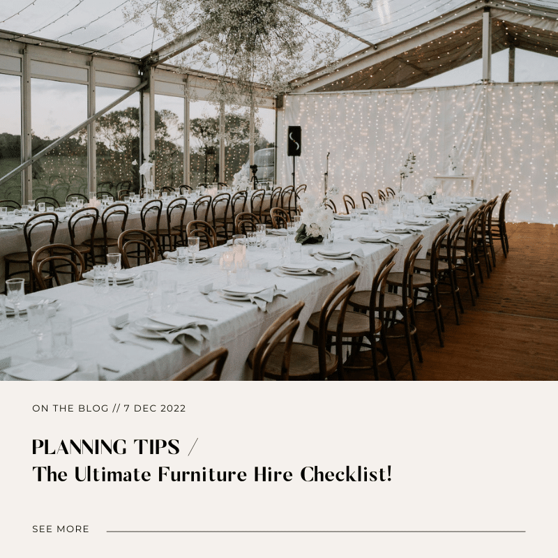 The Ultimate Furniture Hire Checklist For Your Wedding!