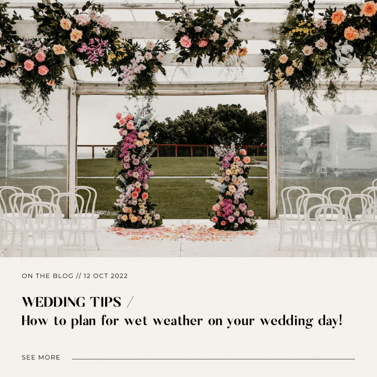 Wet weather wedding tips