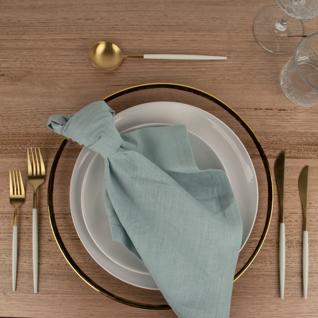 Ice Blue Linen Napkin