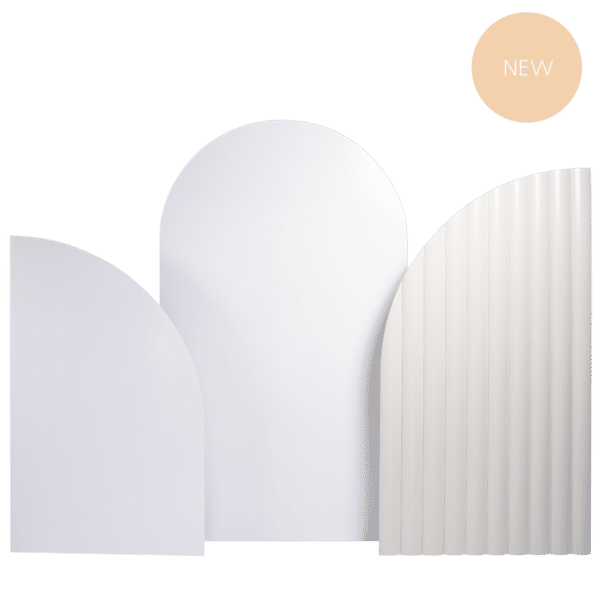 Arch Backdrop TRIO - White & Textured Cream