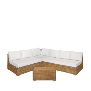 DUNE “L” SHAPE MODULAR PACKAGE – WHITE CUSHIONS