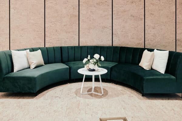 Emerald Velvet Banquet Booth Lounge